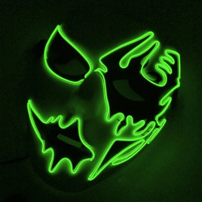 2 LED Light Mask Up Funny Masks from The Purge Election Year Great for Festival Cosplay Halloween Costume New Year Cosplay - Цвет: 2