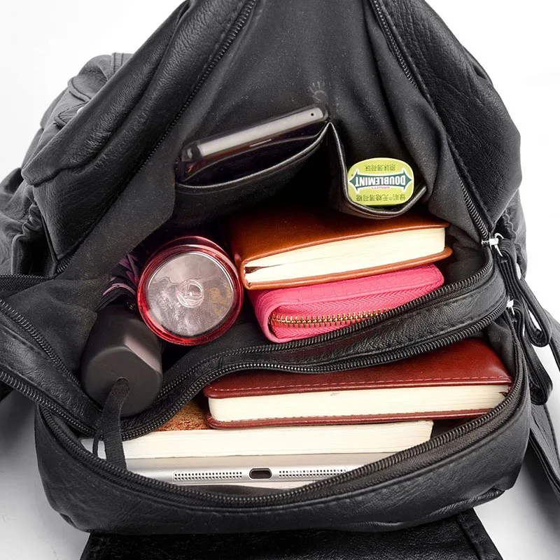 

Women's backpack Korean version 2020 new nappa pattern student backpack trend multi-pocket fashion travel bag