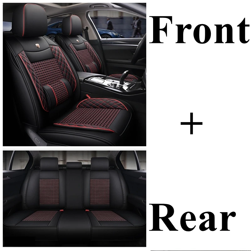 Автомобильные чехлы для Nissan Qashqai Navara D22 Juke X-trail Leaf Tiida Versa Murano Kicks Dualis LIVINA NP300 автомобильные аксессуары - Название цвета: black red standard