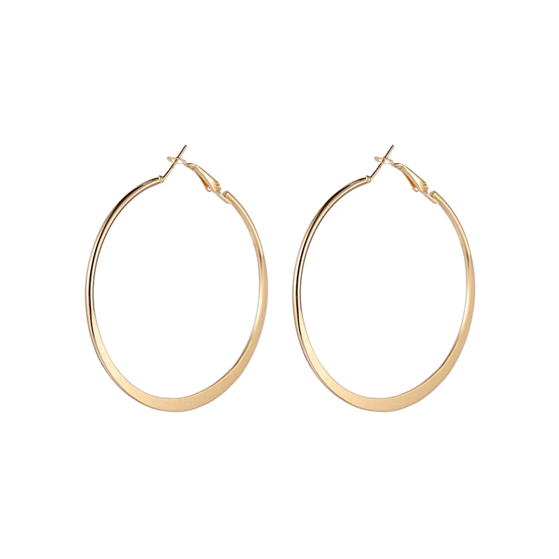 gold 45mm BLIJERY, 3 размера, трендовые большие серьги-кольца, геометрические круглые серьги для женщин, Brincos, Панк ювелирные изделия, подарок - Окраска металла: gold 45mm