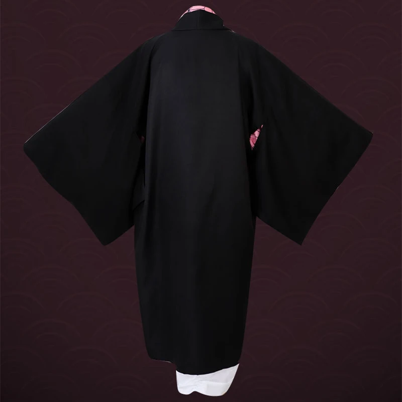 Костюм для косплея киметсу незуко камадо длинный парик розового цвета из аниме