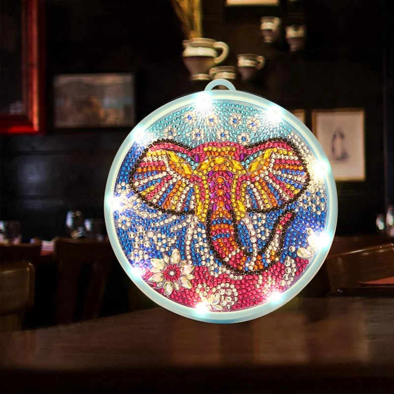 DIY алмазная живопись светодиодный светильник со слоном Алмазный декоративный