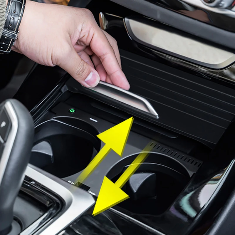 for bmw x3 x4 g01 g02 2018 2021 15w qi wireless charger charging plate wireless mobile charger accessories for iphone free global shipping