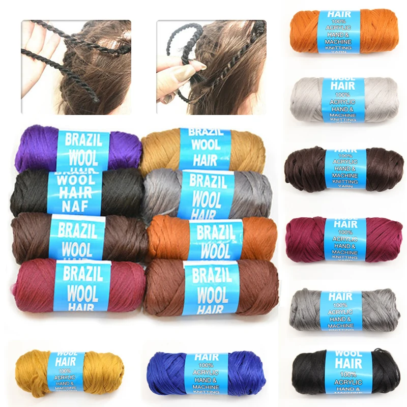 80 г пряжа для волос шерсть высокое качество насадка плетения скручивание