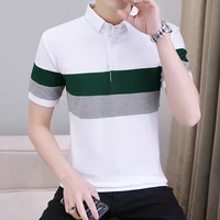 2022 summer casual polo shirt mens short sleeve turn down collar tees slim fit polos youth shirts plus size m 4xl tops clothing