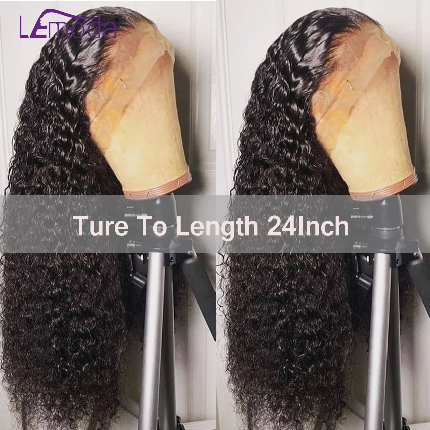 Парики из бразильских кудрявых человеческих волос для женщин Lemoda Remy 150%