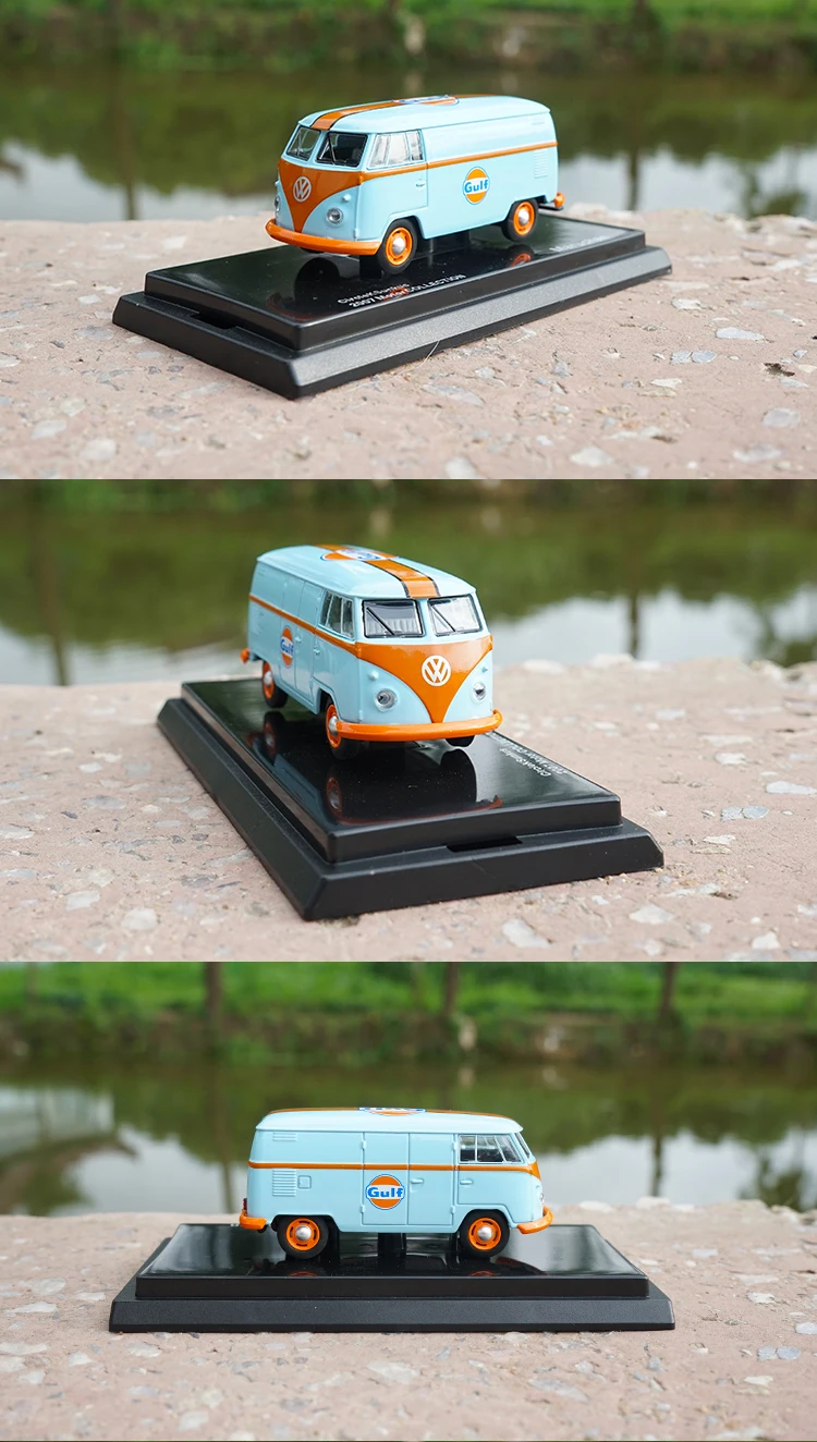 1: 64 VW фургон грузовой автобус T1 литая модель автомобиля игрушки Металлическая Модель автомобиля оригинальная коробка