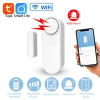 tuya wifi door sensor smart home security alarm system independence alert scene 90db siren app reminder function easy install