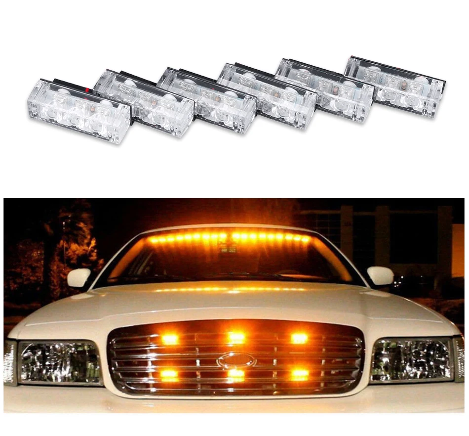 1 комплект Желтый светильник скорой помощи полицейский стробоскоп