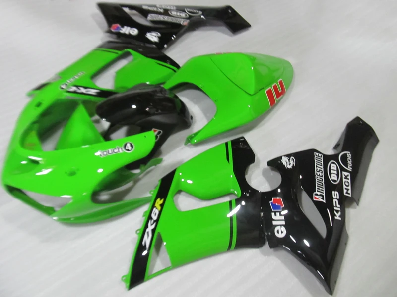 Подходит для Kawasaki ZX6R Обтекатели 2005 2006 комплект пластиковых деталей кузова 05 06 ZX 6R