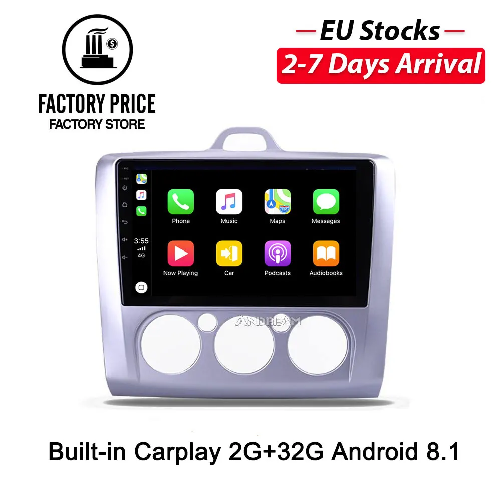 9 ''встроенный Carplay Android 8 1 Octa Core 2G + 32G Автомобильный мультимедийный плеер для ford