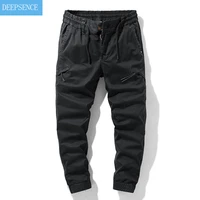 2021 new style mens casual overalls big thin stretch trousers summer cotton fitted pants overalls men