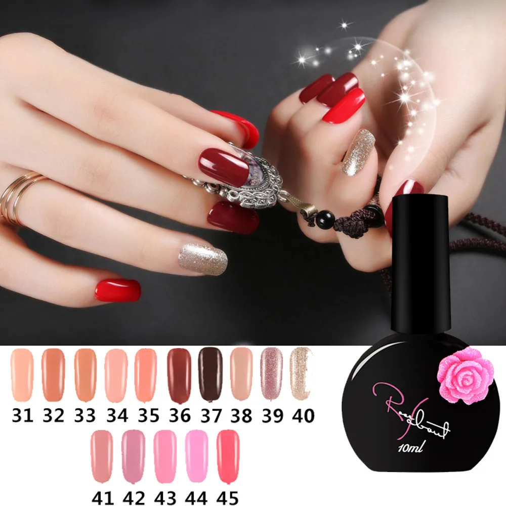 Яркие цвета Быстросохнущий Гель лак однотонный цвет модный зеркальный для