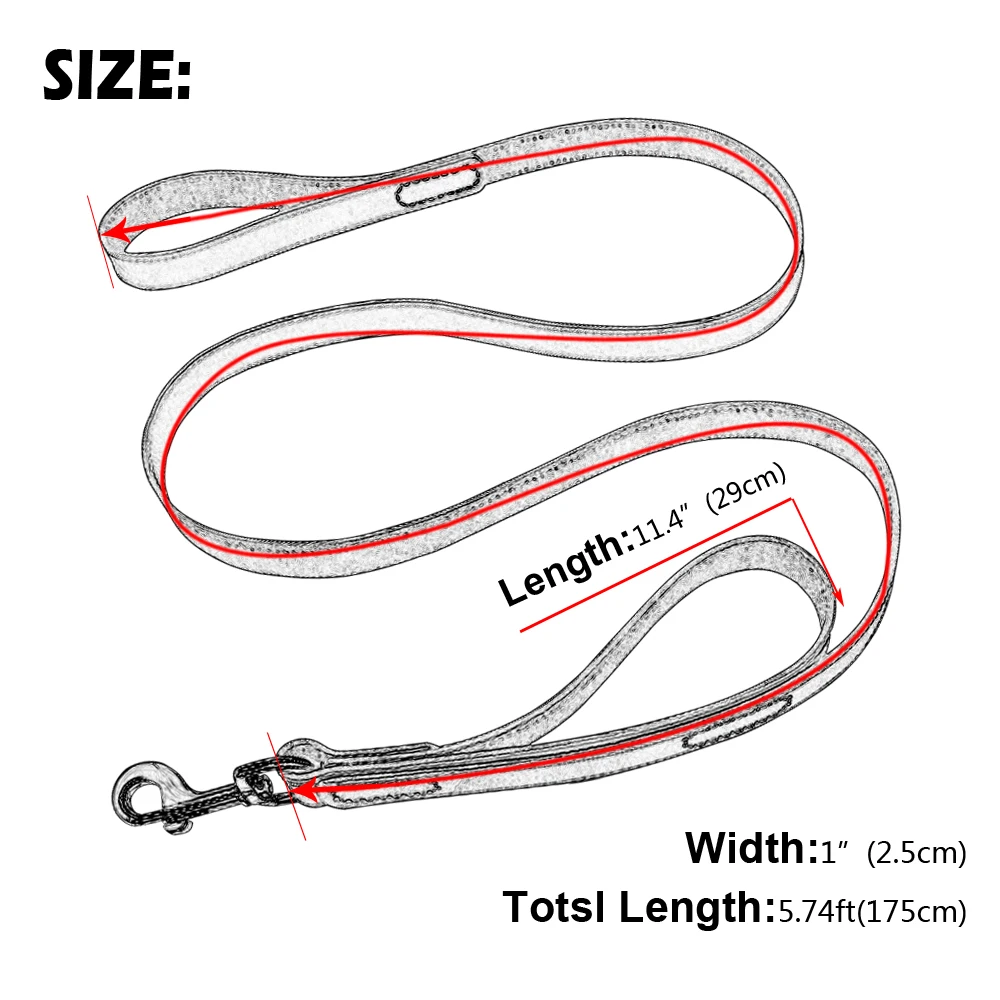 

Geniune Leather Pet Dog Leash Rope Pet Training Walking Lead Leashes For Medium Large Dogs Quick Control With 2 Handles
