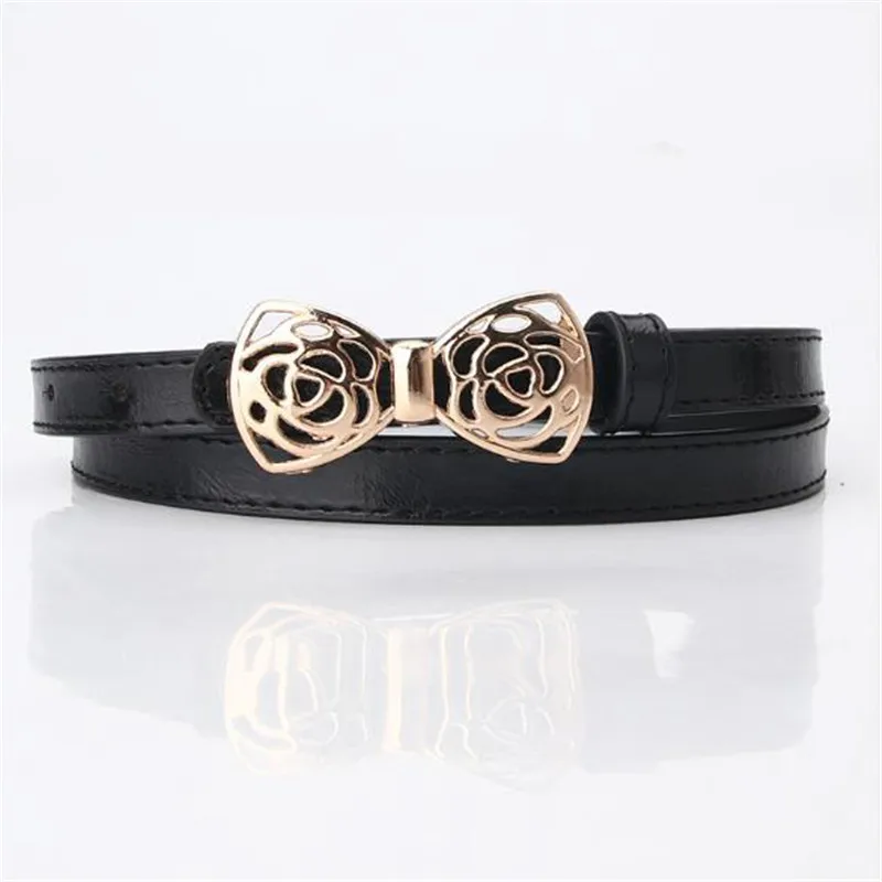 

New Bowknot Metal Buckle Waistband Women PU Band Female Waist Belt Lady Jeans Apparel Accessories