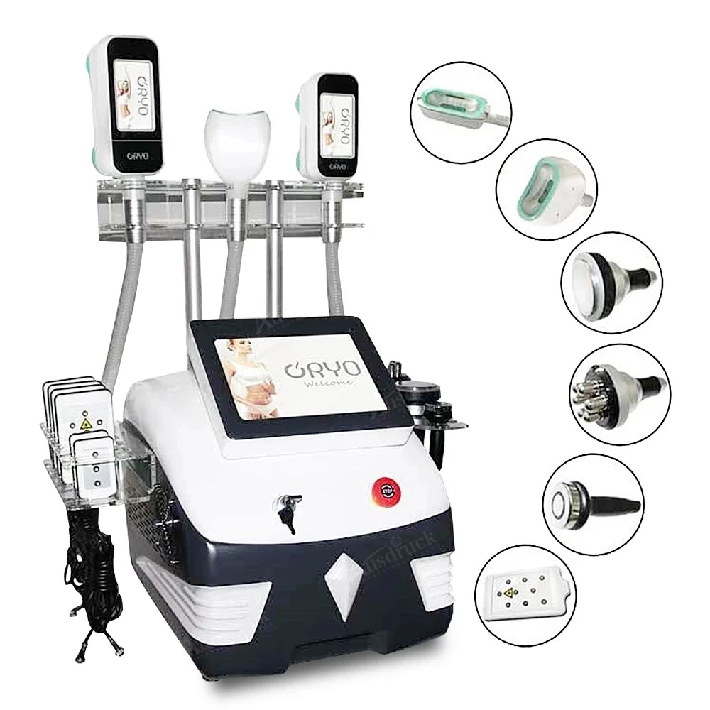 

Портативный Аппарат для снижения жира и замораживания 360 полная криотерапия + 40K кавитация + RF + липолазер для похудения и косметологии CE