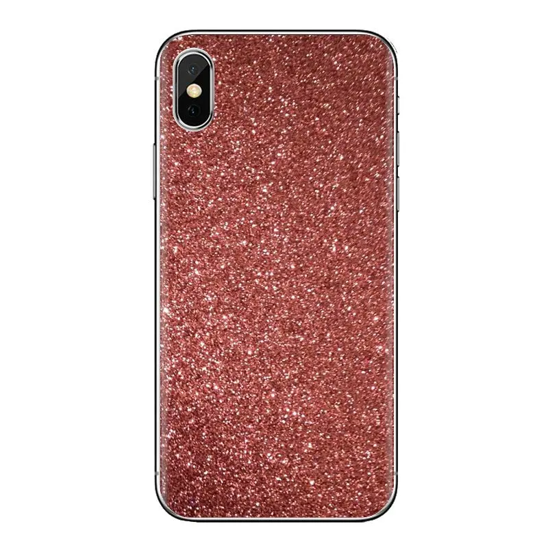 For iPod Touch Apple iPhone 4 4S 5 5S SE 5C 6 6S 7 8 X XR XS Plus MAX Silicone Phone Cover Bag Rose gold glitter sparkles Pastel |