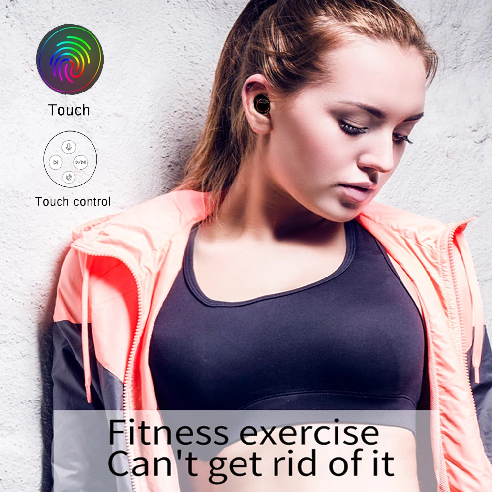 Беспроводные TWS наушники Bluetooth 5 0 гарнитура с дисплеем питания сенсорным