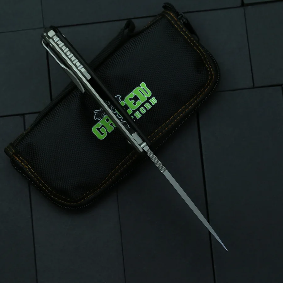 Складной нож Green Thorn Hati 95 С флиппером лезвие D2 титановое CF 3d-ручка уличный