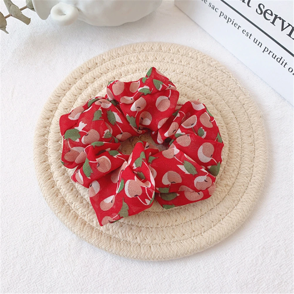 Модные Красочные эластичные резинки для волос в виде вишни красивые элегантные