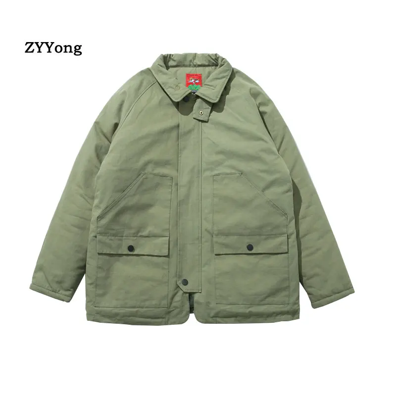 Парка мужская хлопковая Теплая стеганая куртка в японском стиле Брендовая