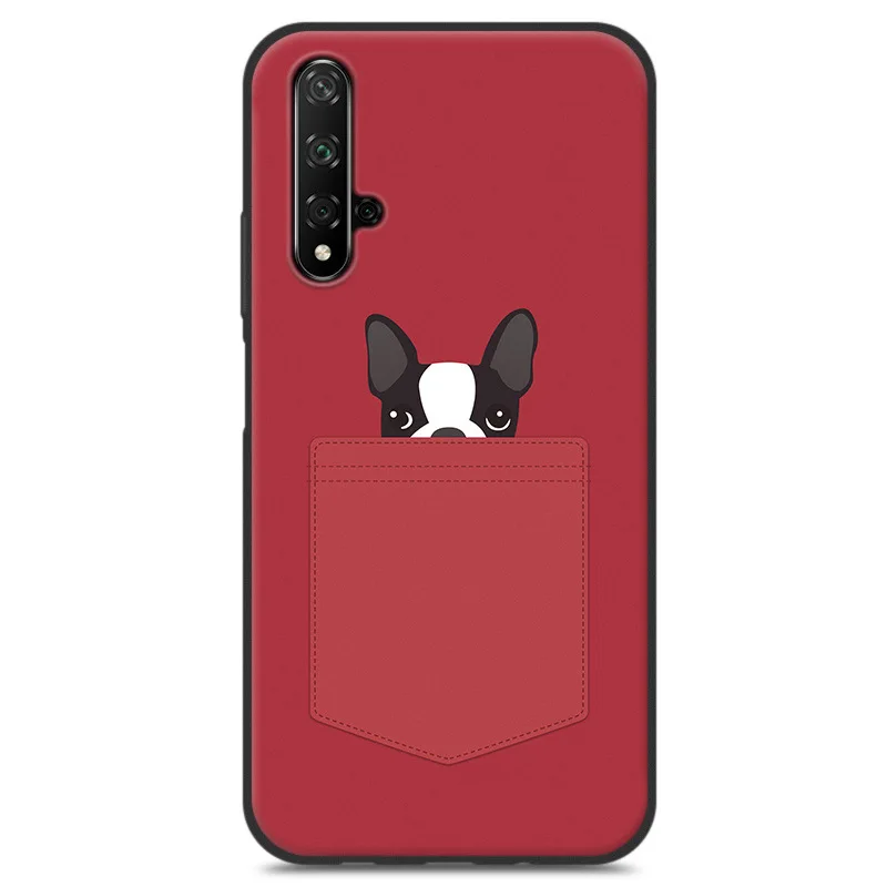 Для huawei Nova 5T чехол 3D рельефная живопись ТПУ Мягкая задняя крышка чехол мультфильм силиконовая защитная оболочка для huawei Nova 5T# KO - Цвет: Бежевый