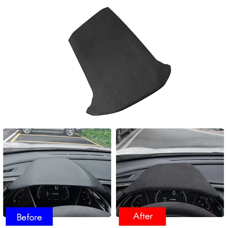 

Flocking Gear Steering Wheel Cover Trim Dashboard Panel Speedometer Cover for Honda Civic Mk10 2017-2021 LHD