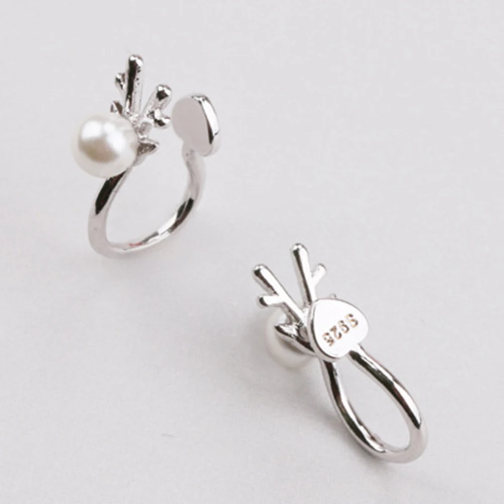 Женские серьги рога из искусственного жемчуга манжеты без пирсинга