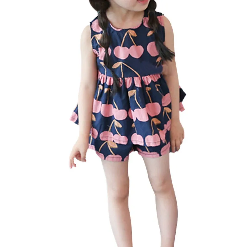 2020 одежда для маленьких девочек малышей без рукавов полосатая футболка +