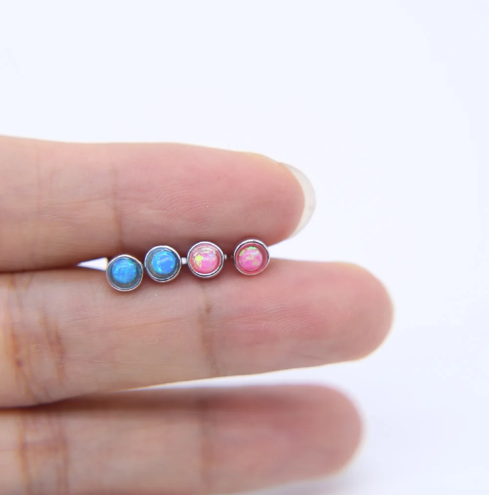 Серьги гвоздики из серебра 925 пробы с красным огненным опалом|silver stud earrings|925 silver