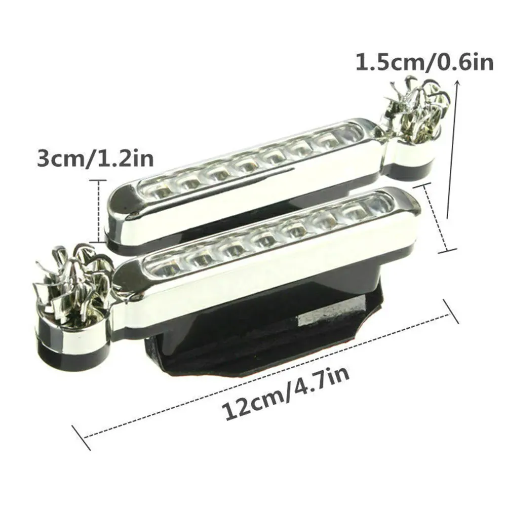 1 шт. 8 светодиодный дневный светильник DRL налобный ветряная энергия поколение