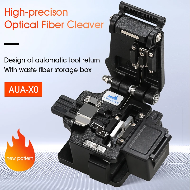 

2021 new AUA-X0 High-precision fiber cleaver with waste fiber box, fiber optic cable cutter, fiber fusion splicer cutter