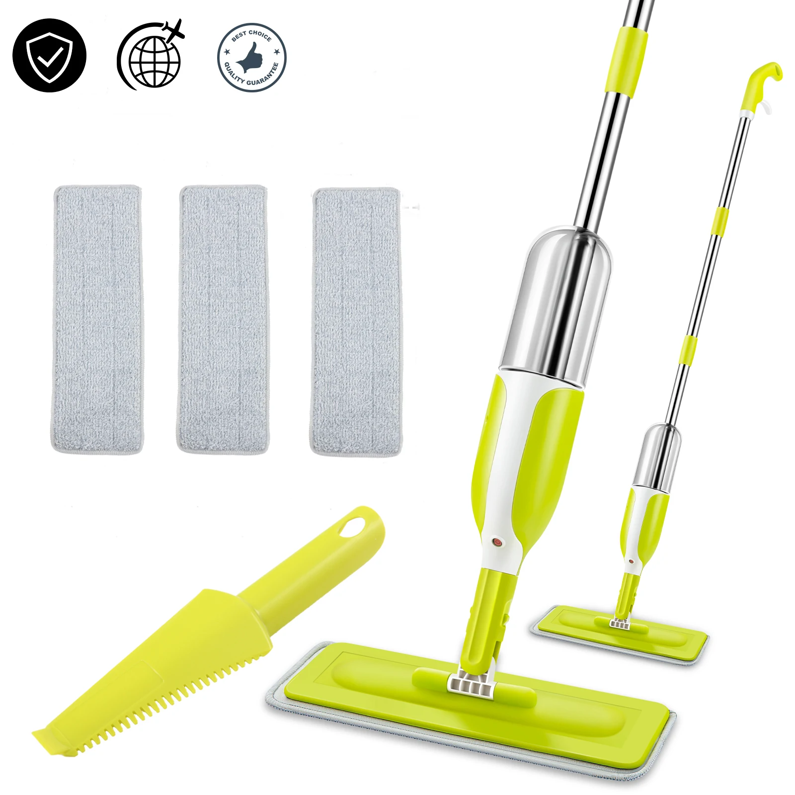

Spray Cleaning Mop Floor Dry And Wet Usage Mop With Washable Microfiber Pad 360 Dergee Cleaning For Hardwood Laminate Tile Floor