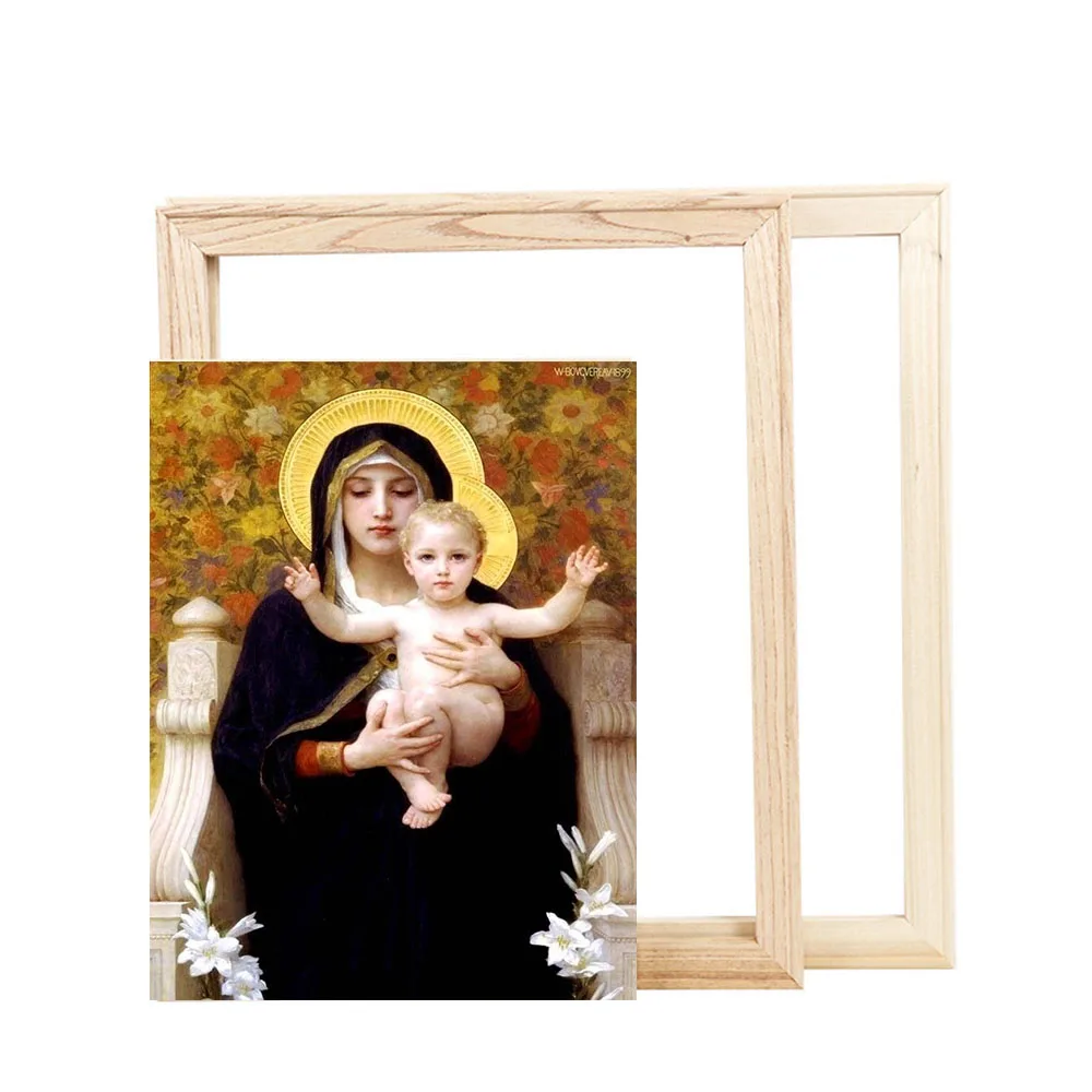 Simplicity Painting Wooden  Frame Picture Framed Upper DIY Solid Wood Wall Frame Camphor Pine Composite Decoration Gift