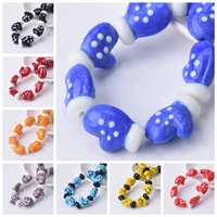 18x14mm glove shape handmade lampwork glass loose beads for jewelry making diy crafts findings