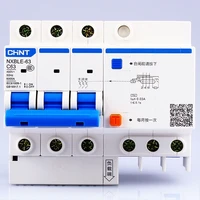 chint ac230400v nxble 63 3p residual current device c 40 50 63a type c earth leakage protection short circuit protection