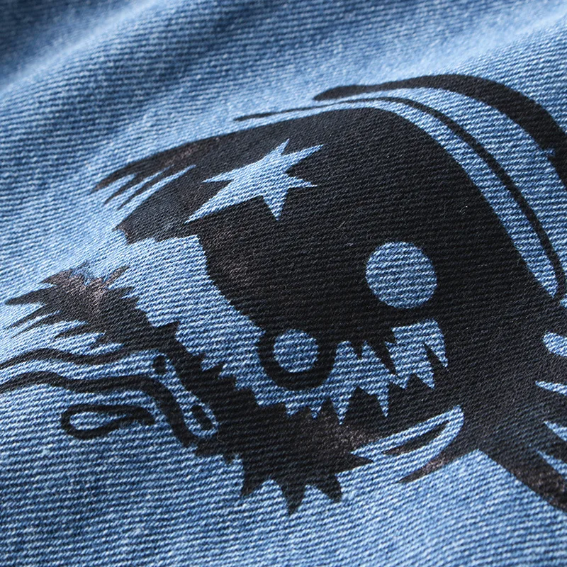 2021 New Fashion Graffiti Print Hip Hop Men Straight Jeans Trousers Stylish Loose Women Denim Pants Punk Goth Pantalones Hombre