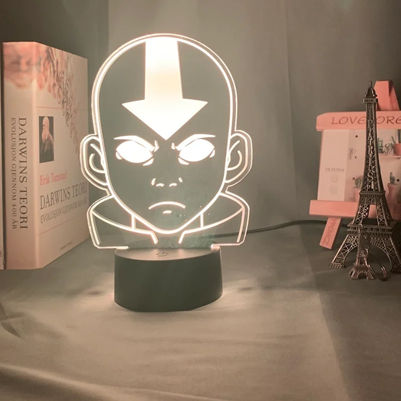 

Acrylic 3d Avatar Lamp Night Light The Last Air Generatorfor NurseryThe Legend of The Aang App Decoration Doorplate Custom Sign