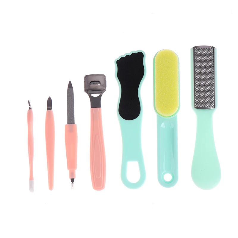 

8pcs/set Foot Care 8 In 1 Foot Scrubber Cleaner Professional Pedicure Tools Kit Rasp Foot File Callu Remover Feet Exfoliating