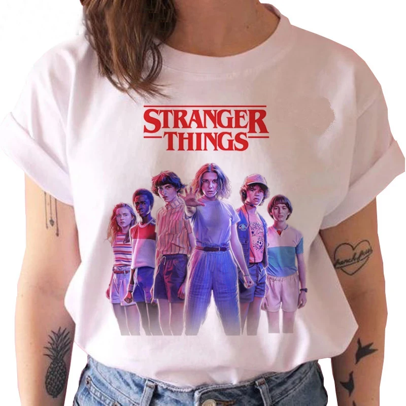 

Очень странные дела Сезон 3 футболка Eleven футболка для женщин Harajuku футболка больших размеров женская обувь в стиле «хип-хоп», футболка Ullzang с ...