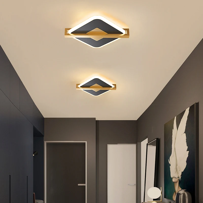 luz de teto moderna para corredor quadrado redondo para entrada de corredor banheiro