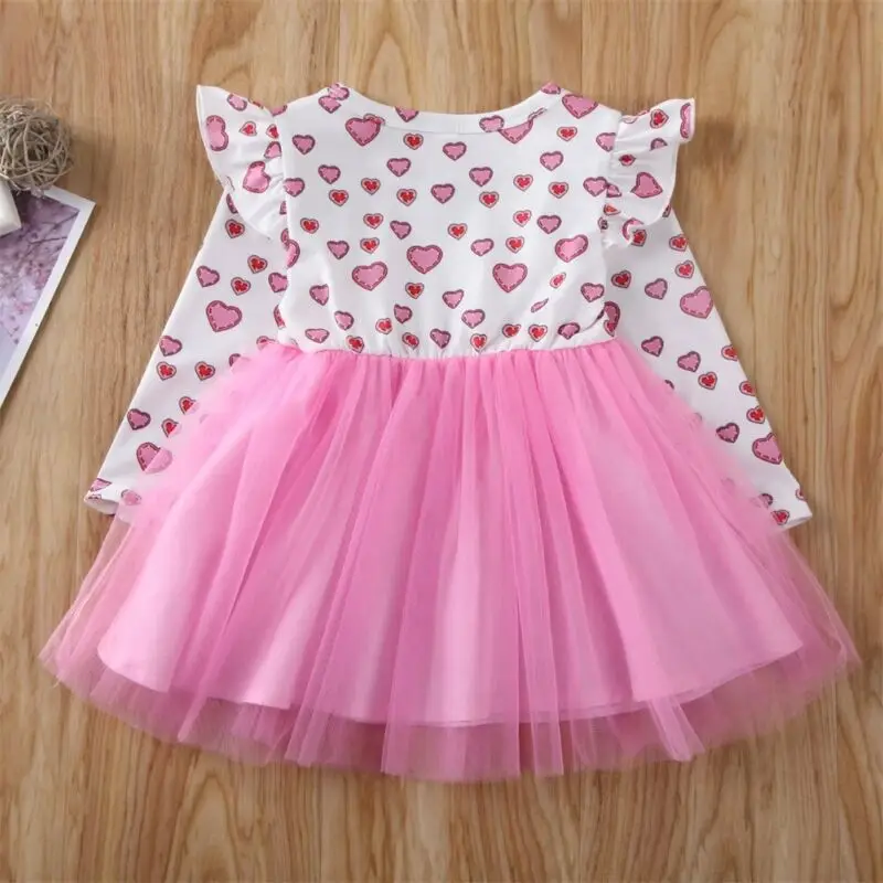 Платье-пачка для девочек с цветочным принтом длинным рукавом 2020 | Детская одежда