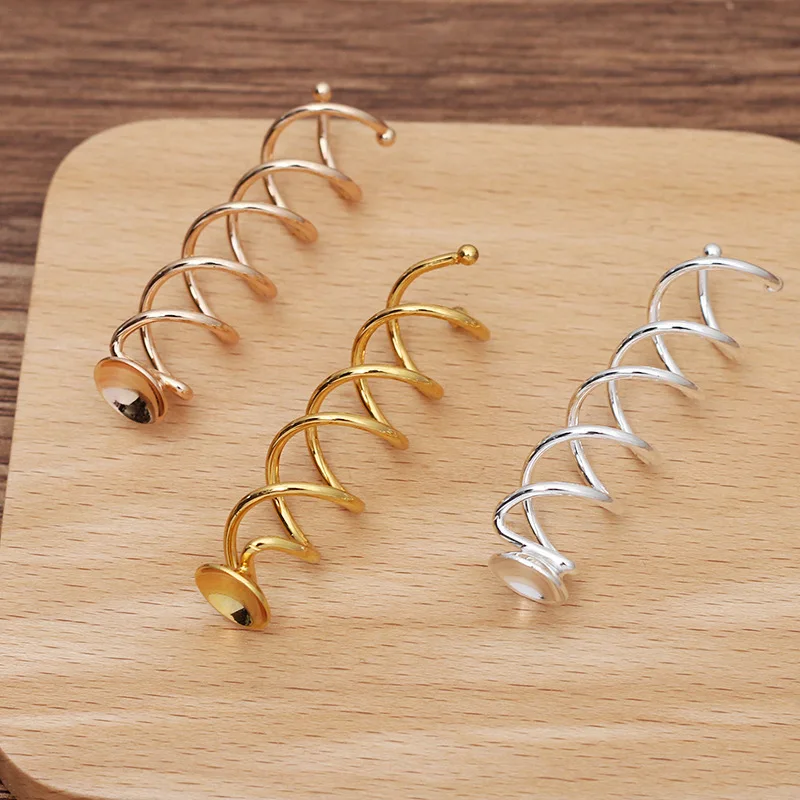 Заколка для волос с кабошоном 10 шт |