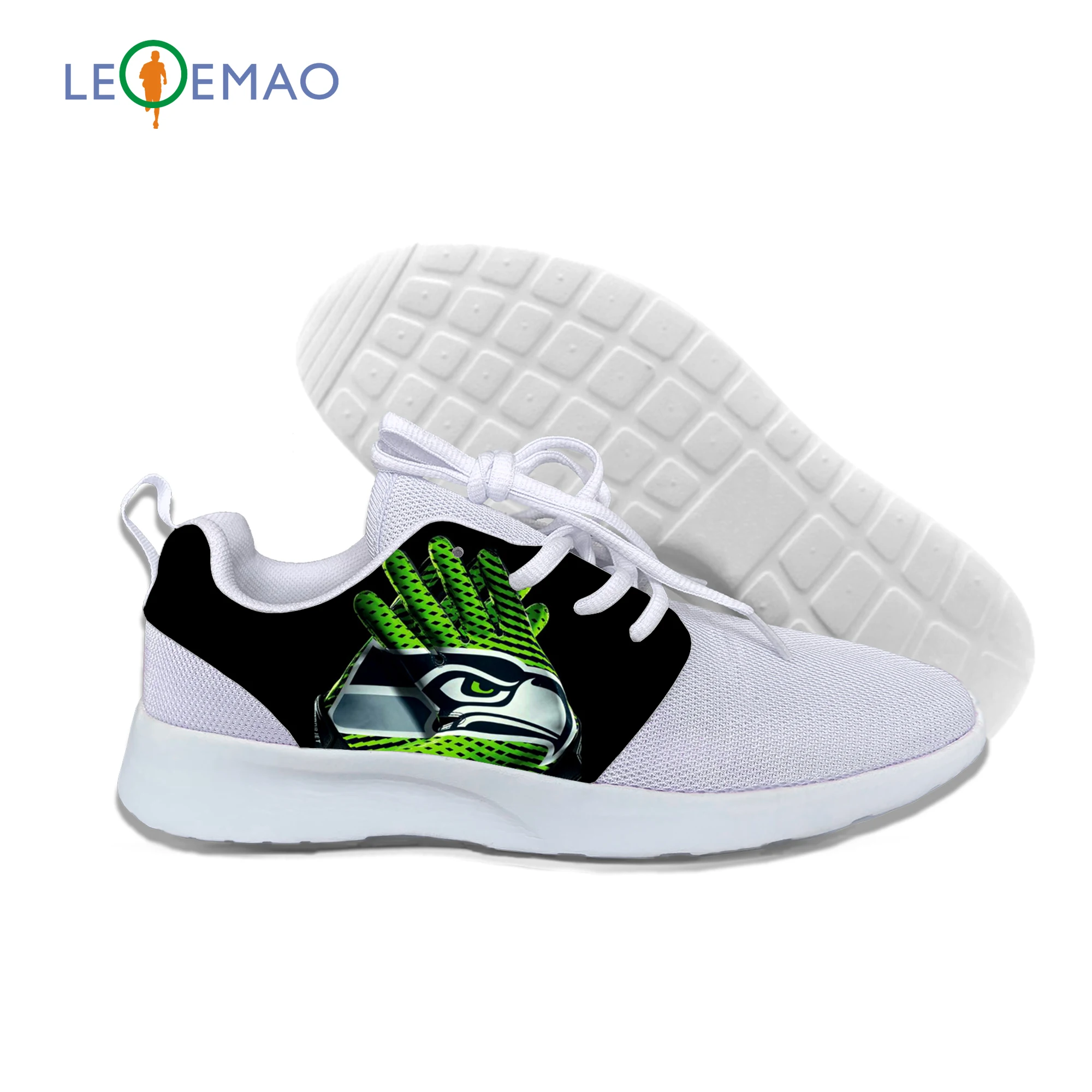 

Customize The Seahawks Image Printing Men's Mesh Shoes Lace Up Shoes For Man Sneakers Seattle Football Fans
