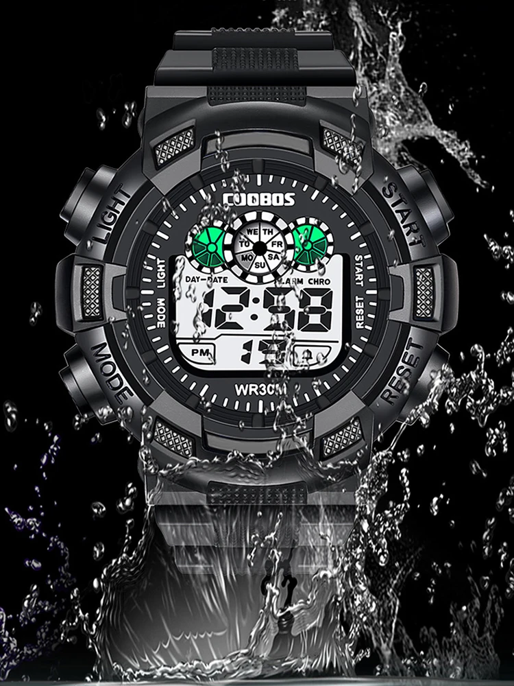 Спортивные детские цифровые часы светодиодные водонепроницаемые для детей