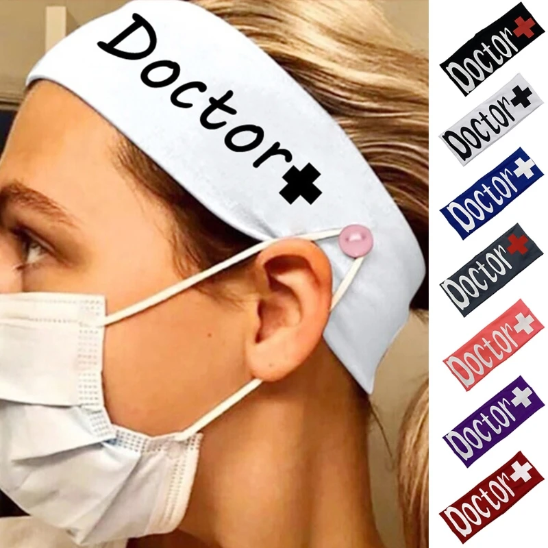 Доктор с принтом в виде букв для кнопки повязка Нескользящие эластичные защита