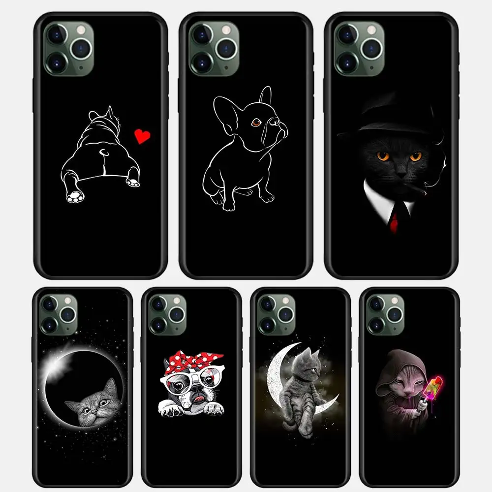Чехол с французским бульдогом для Apple iPhone 11 12 Pro Max mini 8 7 Plus XR X XS MAX SE | Мобильные