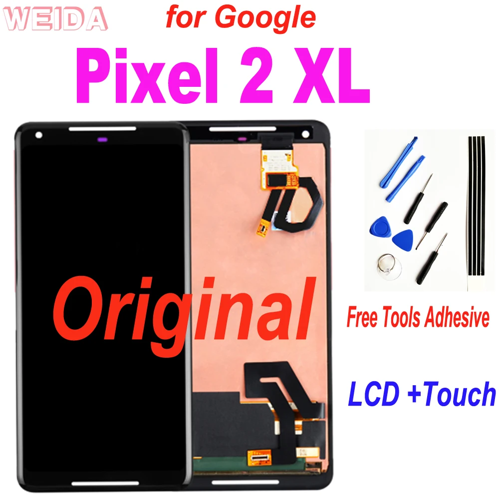 Original LCD for Google Pixel 2 XL LCD Display Touch Screen Digitizer Assembly Replacement for Google Pixel2 XL Pixel 2XL LCD