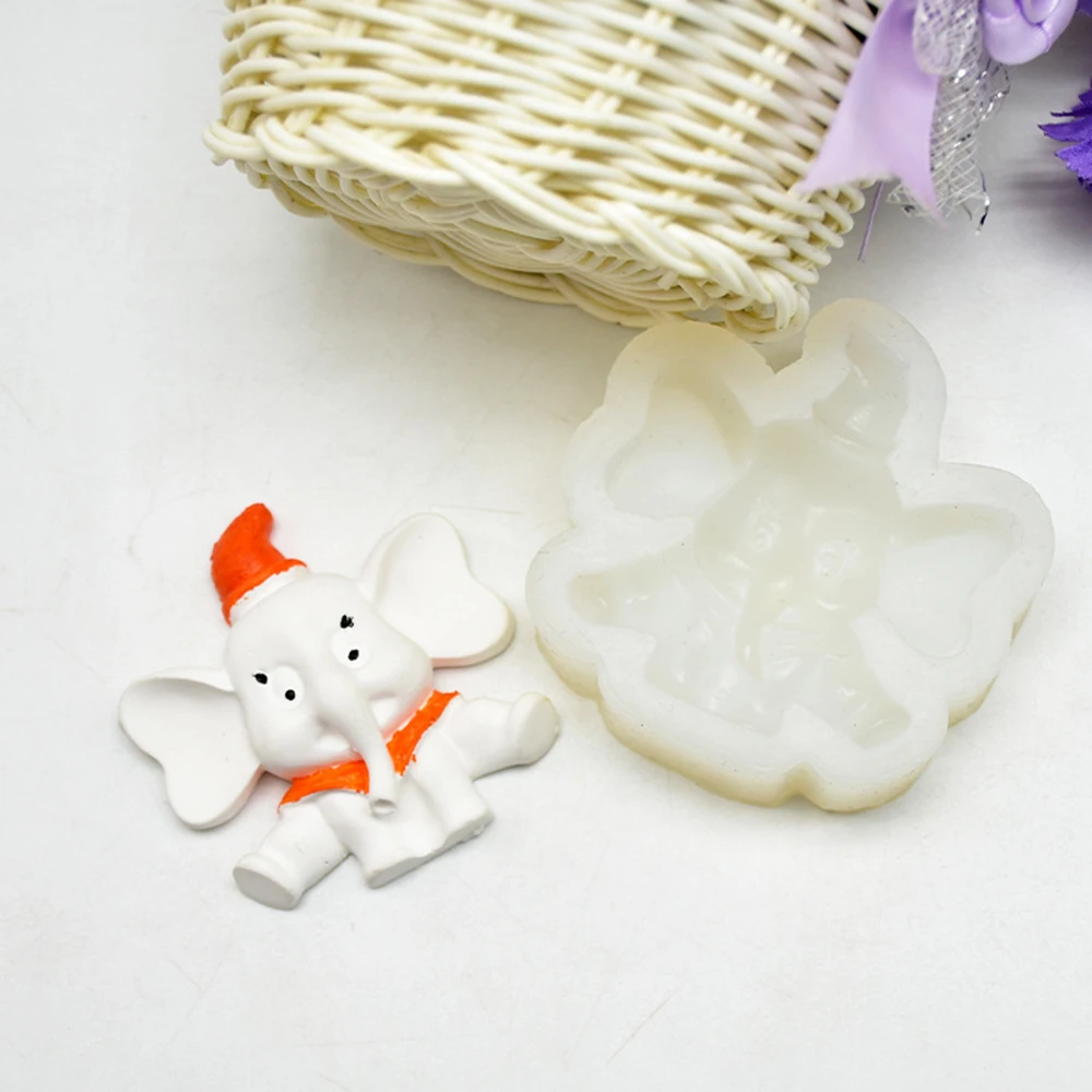 DIY выпечка слон Силиконовая форма в виде животного торт помадки плесень шоколада