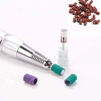 100pcspack 80 120 180 nail art sanding bands gel polish remover tool accessory for electric nail machine nail drill bits